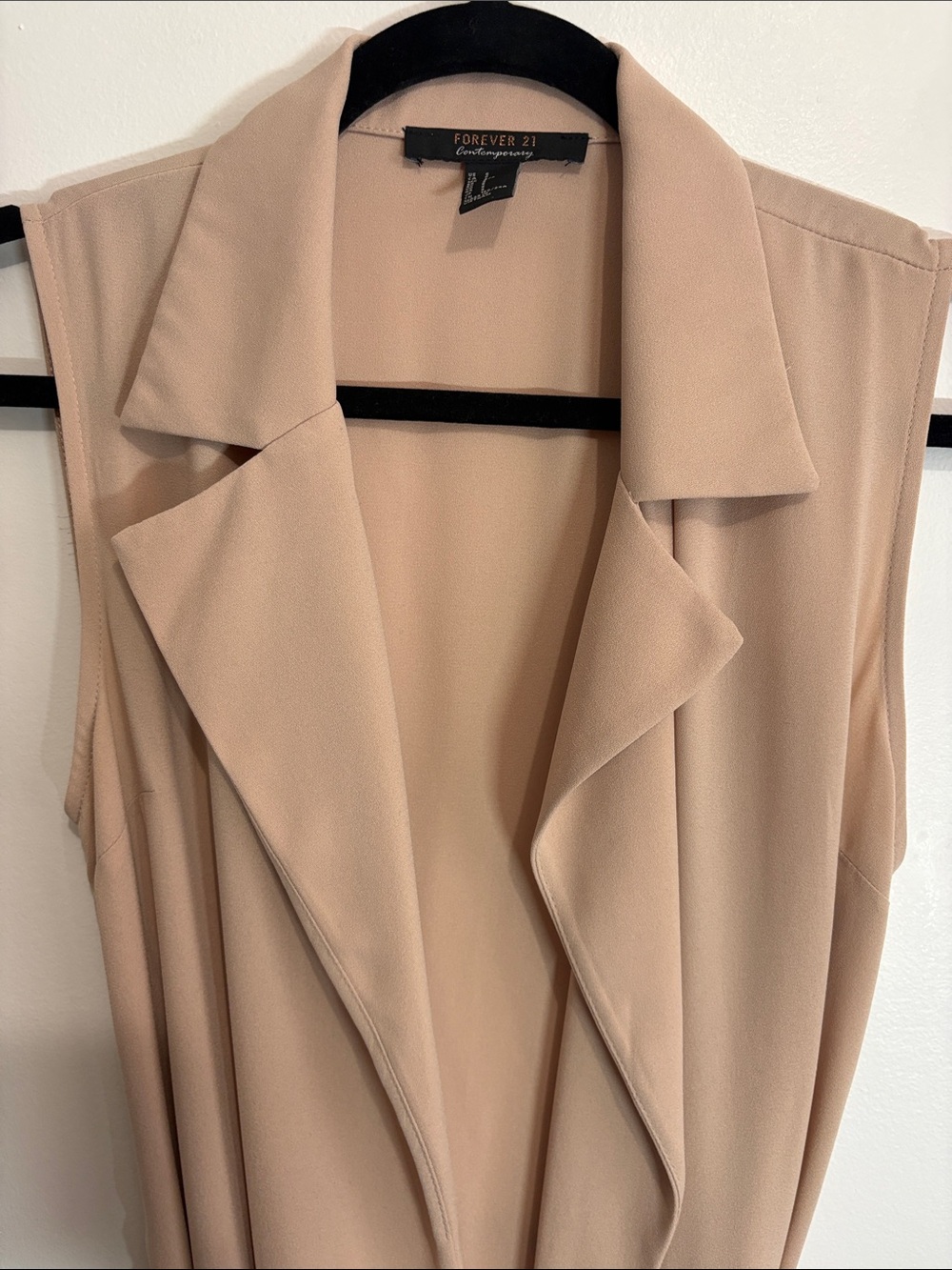 Forever 21 contemporary sleeveless longline trench vest size S - Picture 4 of 4